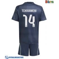 Fotballdrakt Barn Real Madrid Aurelien Tchouameni #14 Bortedraktsett 2025-26 Kortermet (+ Korte bukser)